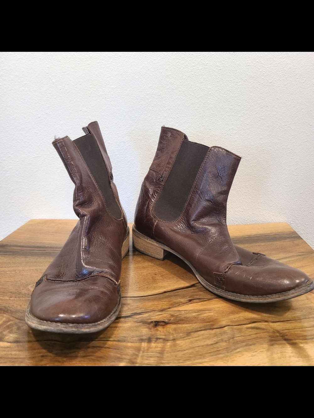 Charles David Brown Leather Chelsea Boots